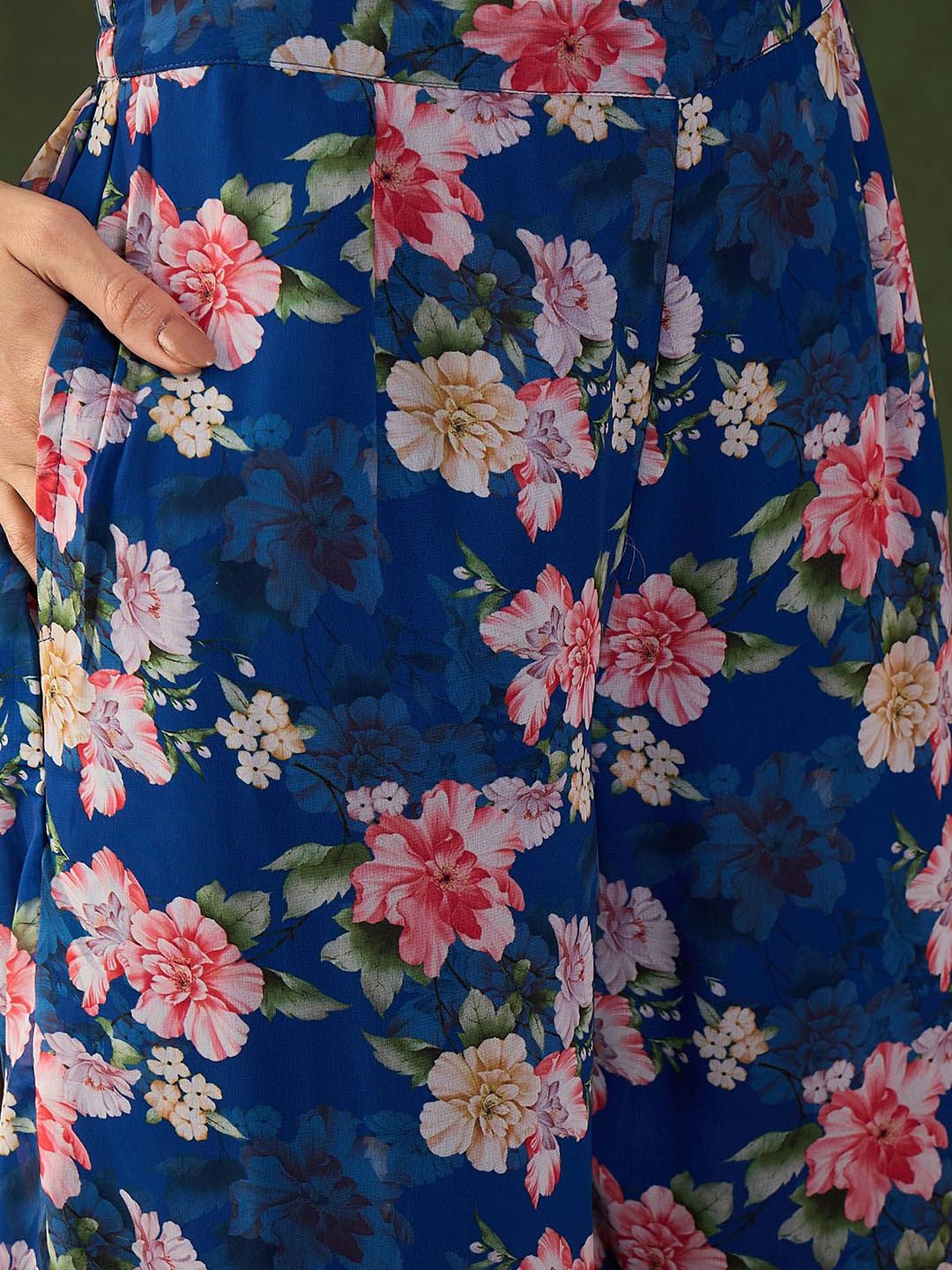 Sangria Printed Kurta, Palazzo With Dupatta | Grocsy