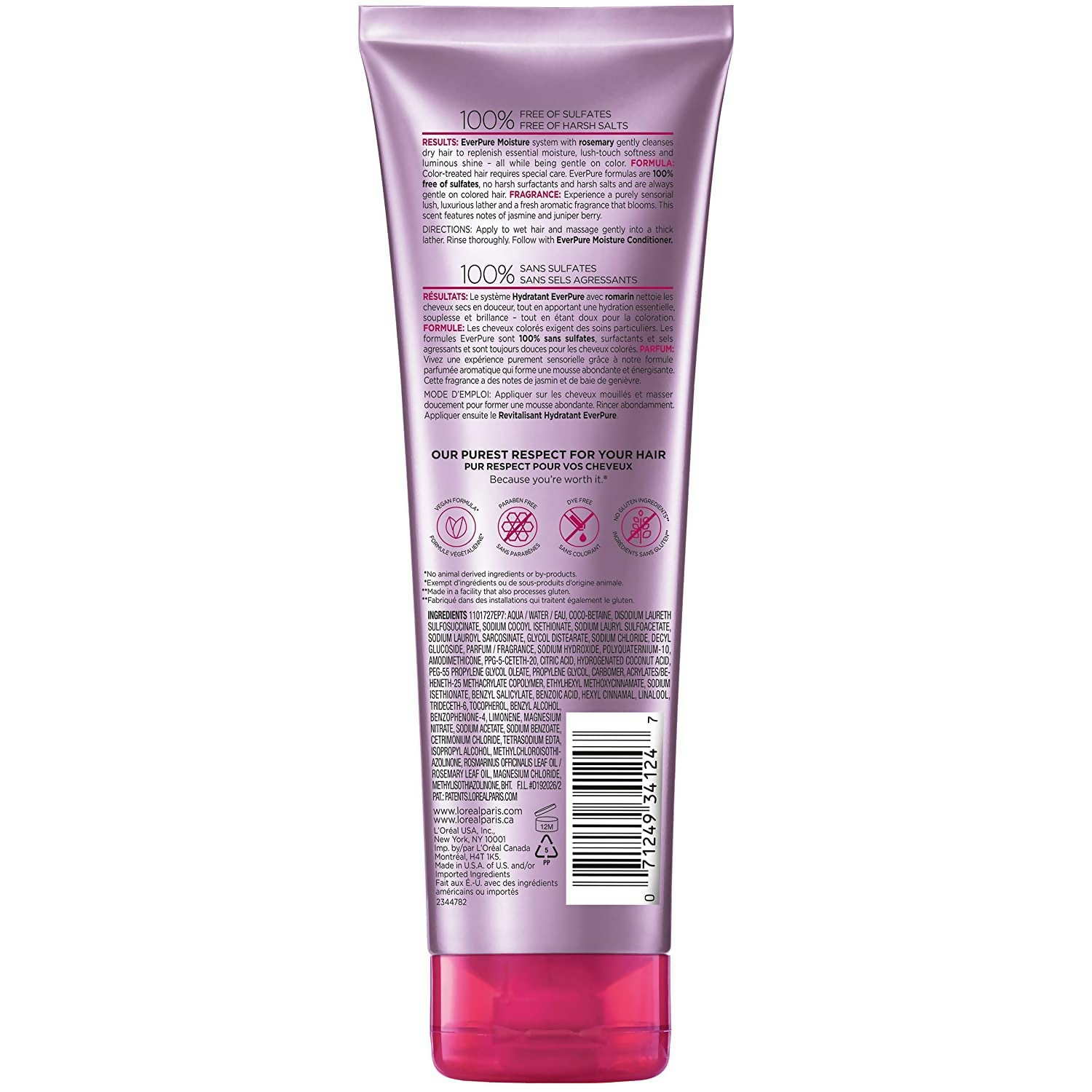 L'Oreal Paris Ever Pure Moisture Shampoo Rosemary | Grocsy