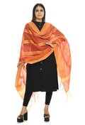 Mominos Fashion Moeza Handloom Cotton Orange Tone Dupatta | Grocsy