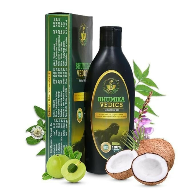 Bhumika Vedics Herbal Hair Oil For Men & Women | Grocsy