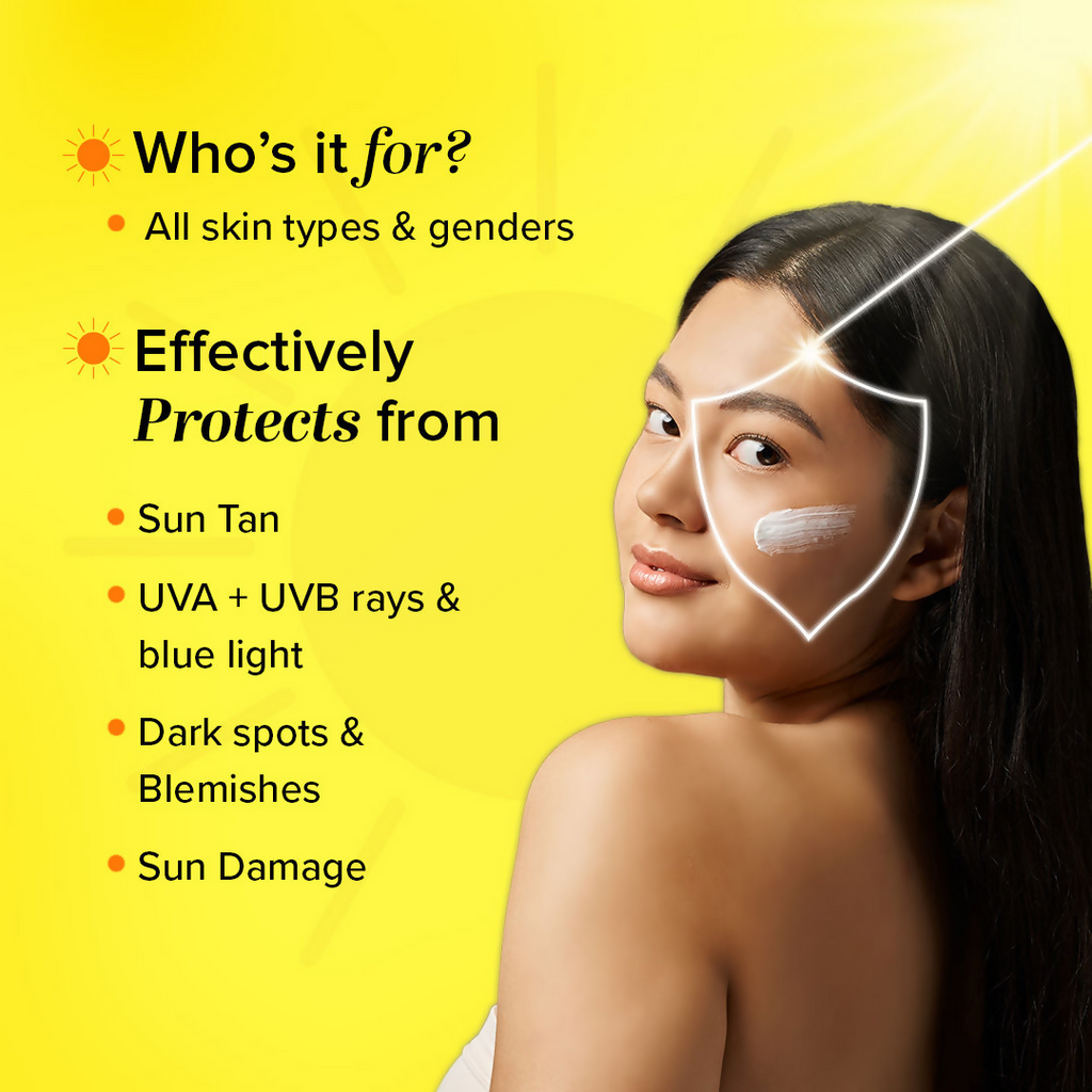 Khadi Natural Vitamin C + Hyaluronic Acid Sunscreen SPF 50 PA+++ | Grocsy