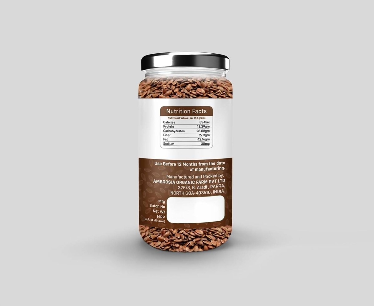 Ambrosia Organic Farm Flax Seeds | Grocsy