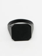 NVR Men's Black Metal Ring | Grocsy