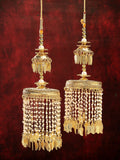 NVR Women's Pack Of 2 Gold-Polished Kundan Bridal Heavy Kaleera Sets | Grocsy