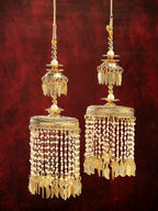 NVR Women's Pack Of 2 Gold-Polished Kundan Bridal Heavy Kaleera Sets | Grocsy