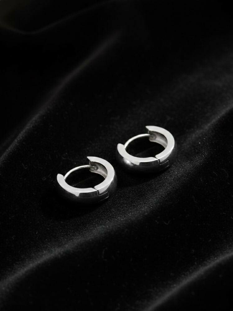 NVR Men's Set of 3 Multicolour Hoop Earrings | Grocsy