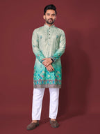 Anaita Light Green Multi Colour Kurta | Grocsy