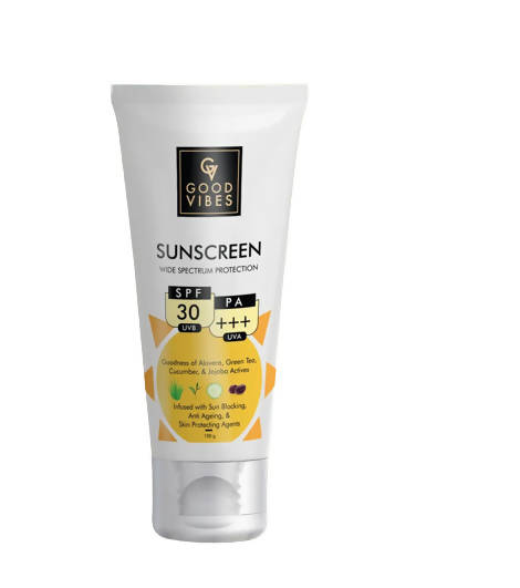 Good Vibes Wide Spectrum Protection Sunscreen with SPF 30 PA +++ | Grocsy