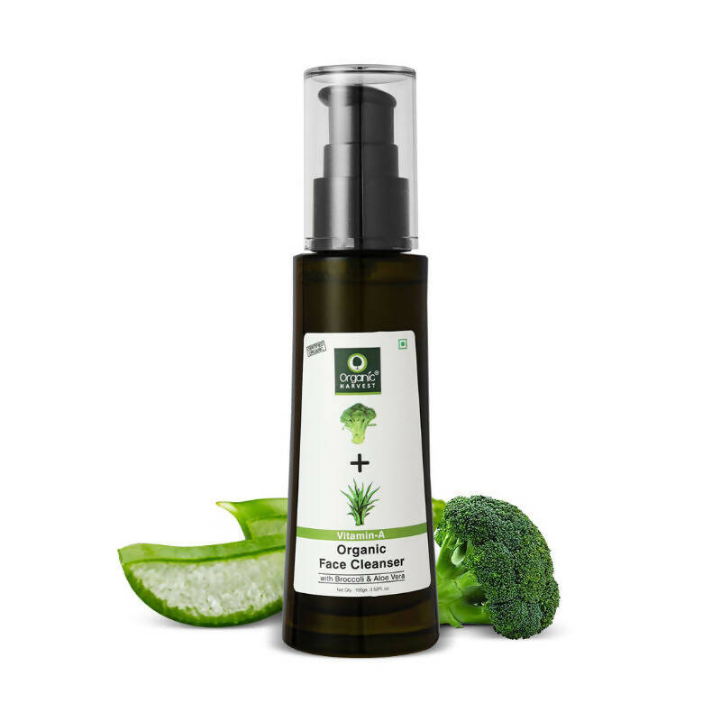 Organic Harvest Vitamin A Organic Face Cleanser with Broccoli & Aloe Vera | Grocsy