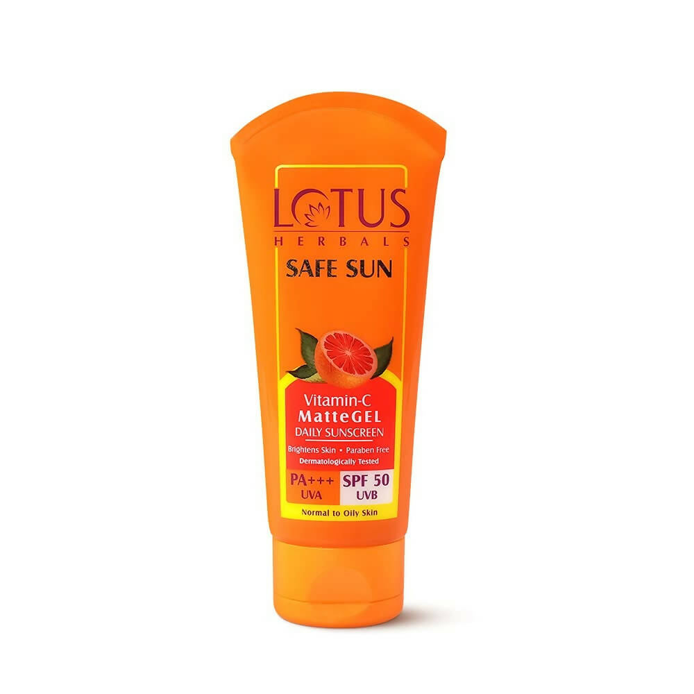 Lotus Herbals Safe Sun Vitamin C Matte Gel Daily Sunscreen SPF 50 PA+++ | Grocsy