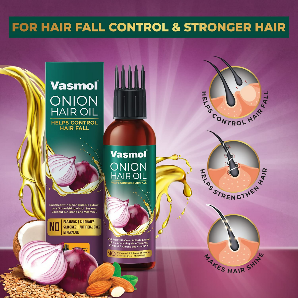 Vasmol Onion Hair Oil | Grocsy