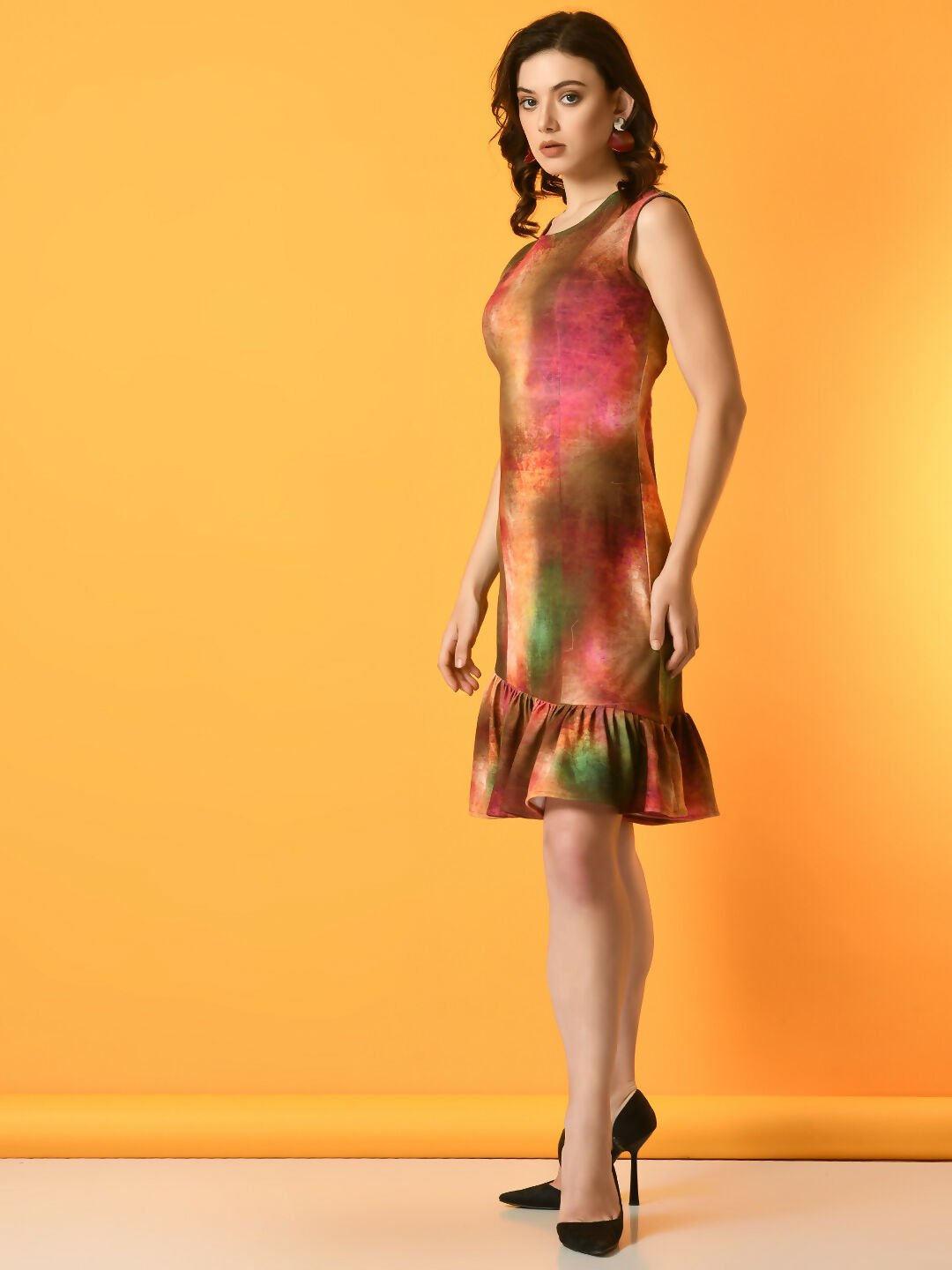 Myshka Women's Multi Printed Party Dress | Grocsy