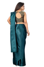 Vamika Rama Green Satin Designer Saree (PAVITRA RAMA) | Grocsy