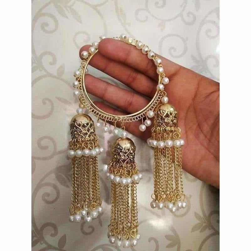 MS Fashion India Gold Color Bangles With Jhumkas And Lot Of Hanging Chains | Grocsy