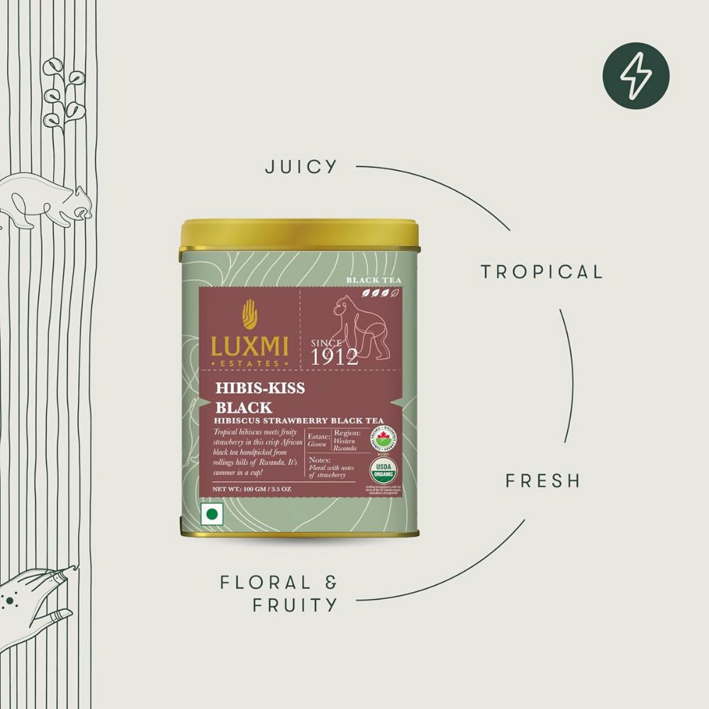 Luxmi Estates Hibis-Kiss Black Tea | Grocsy