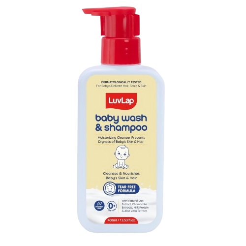 LuvLap Baby Wash & Shampoo with Chamomile, Milk Protein, Oatmeal & Shea Butter | Grocsy