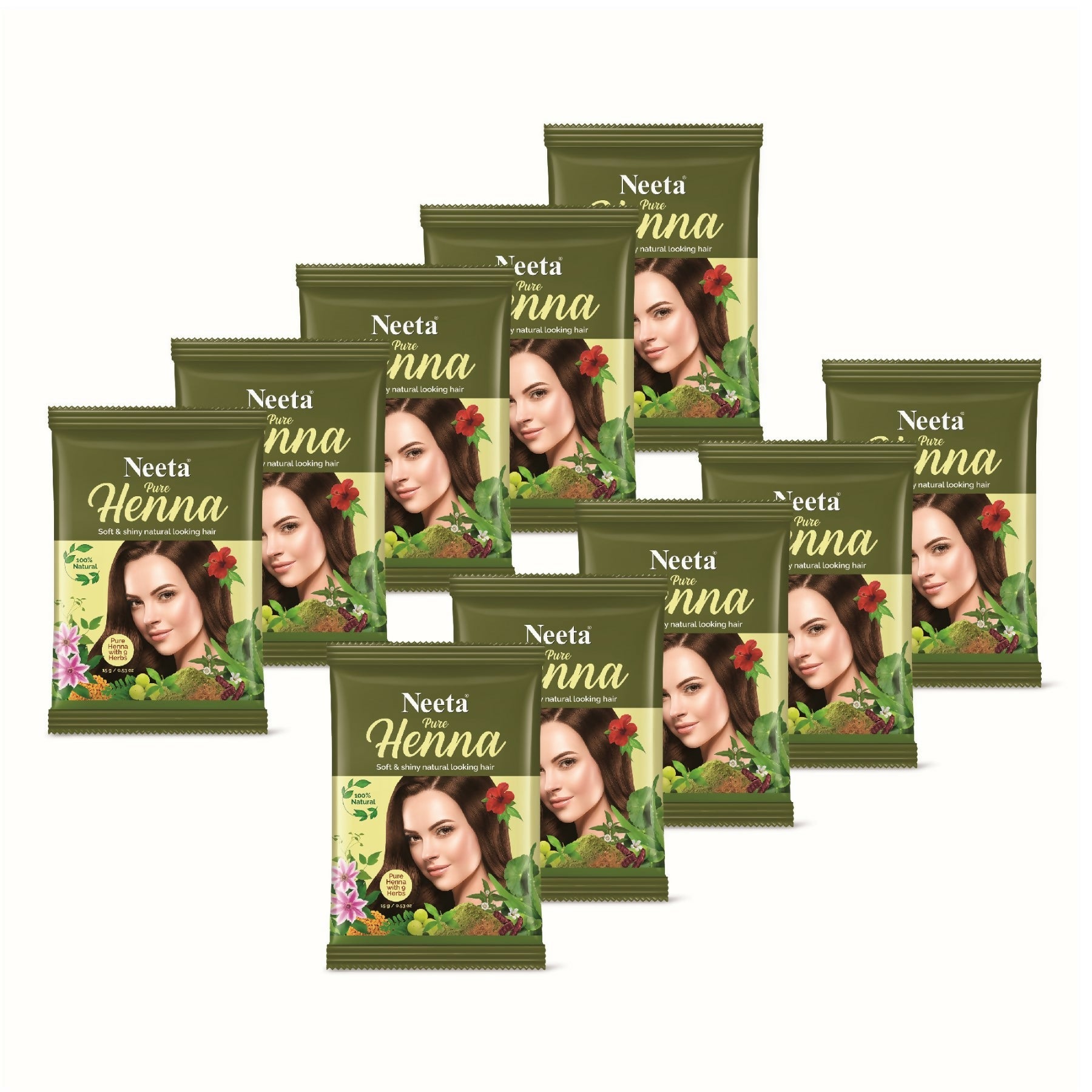 Neeta Pure Henna Soft & Shiny Natural Brown Hair Color | Grocsy