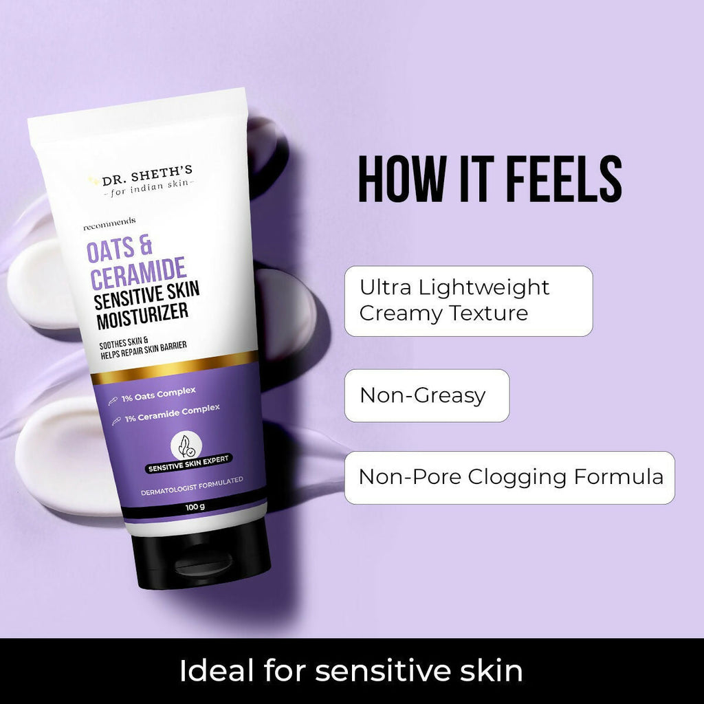 Dr. Sheth's Oats & Ceramide Sensitive Skin Moisturizer | Grocsy