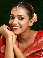 Ruby Raang Green Gold Kundan Maang Tikka | Grocsy