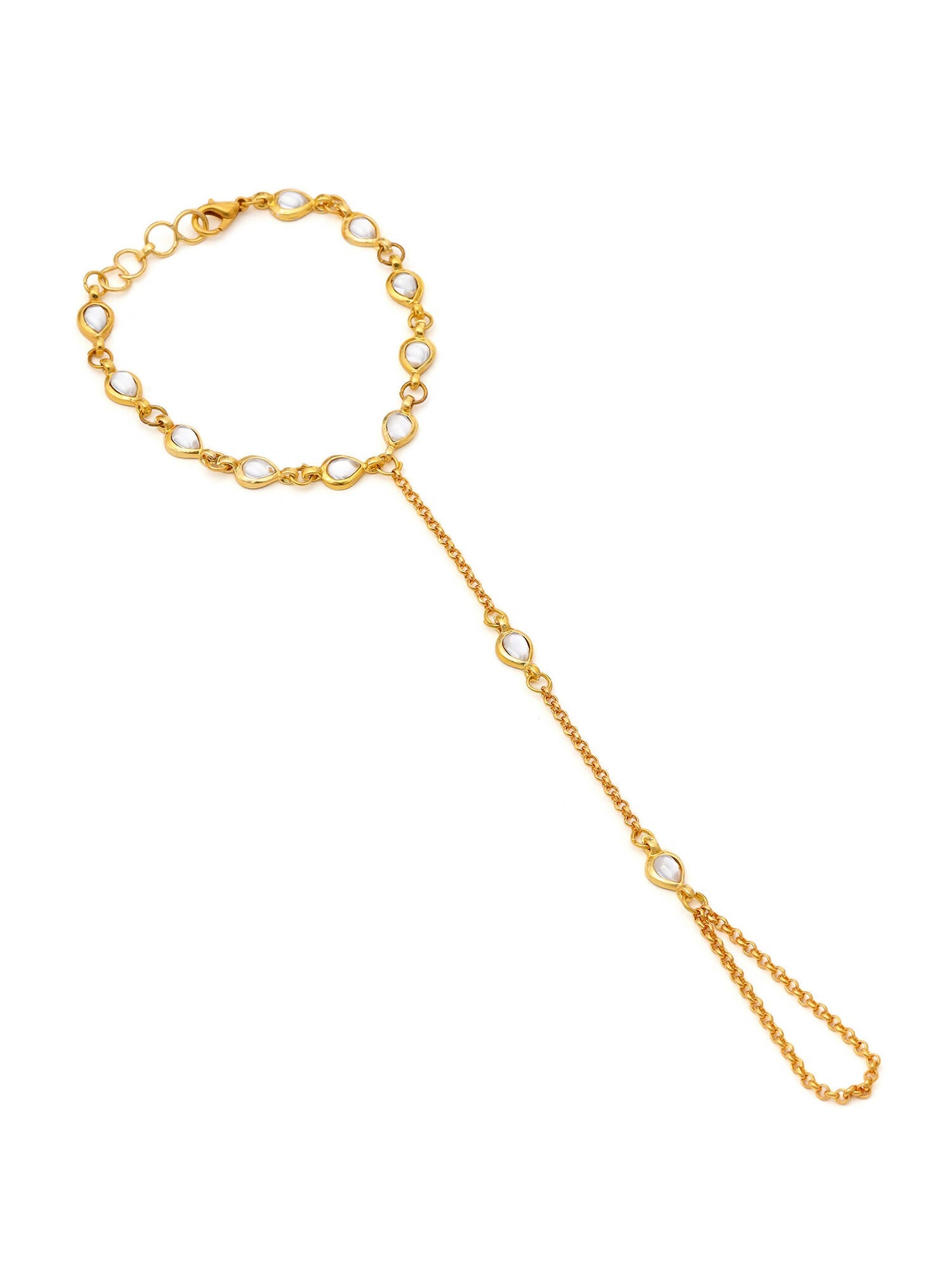 Ruby Raang Kundan & Gold Haath Phool | Grocsy