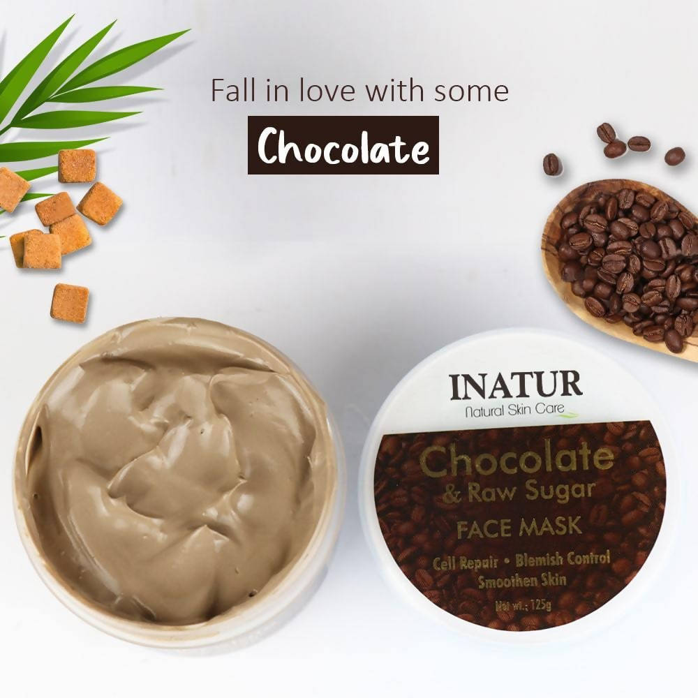 Inatur Chocolate & Raw Sugar Face Mask | Grocsy