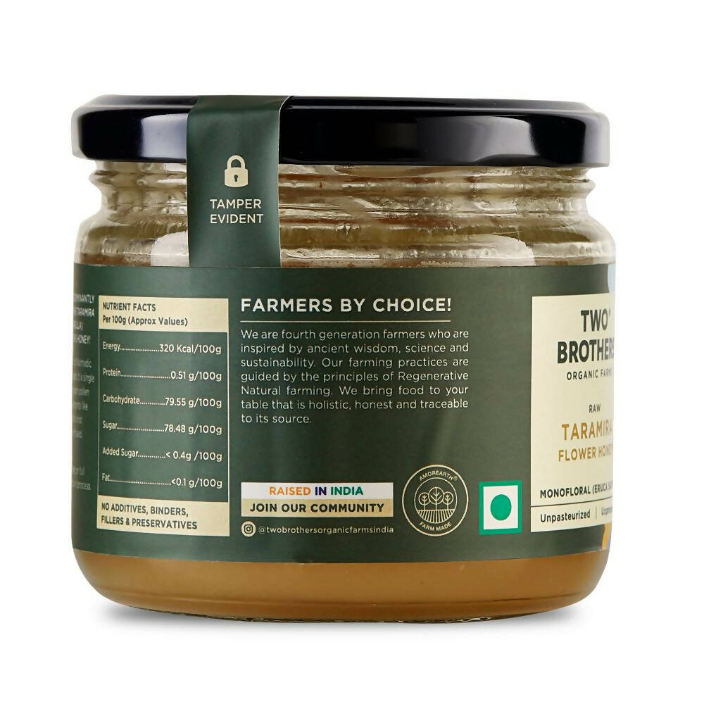 Two Brothers Organic Farms Taramira Honey, Raw Mono-Floral | Grocsy