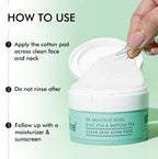 mCaffeine 2% Salicylic Acid Serum Clear Skin Acne Pads - Acne & Oil Control with Matcha Tea | Grocsy