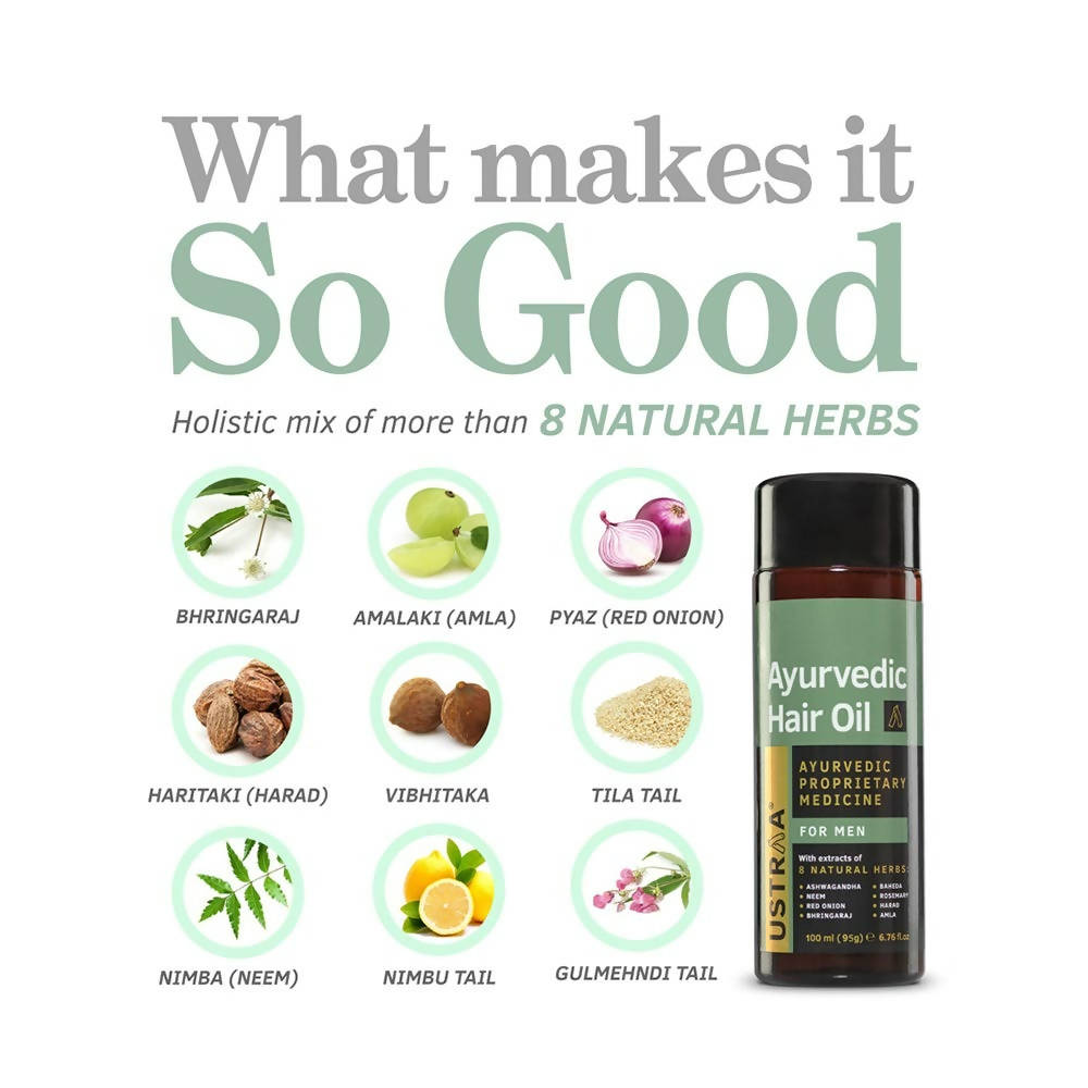 Ustraa Ayurvedic Hair Oil | Grocsy