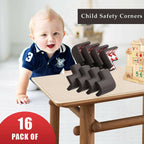 Safe-O-Kid Corner Guardscushions, U Shaped, Large Size Extra Thick, Brown | Grocsy