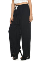 Mominos Fashion Moeza Reyon Cotton Black Cut Work Palazzo | Grocsy