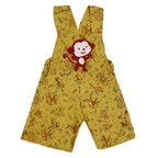 Mhyssa Yellow Dungaree With Round Neck Half Sleeves Maroon Shirt Set | Grocsy