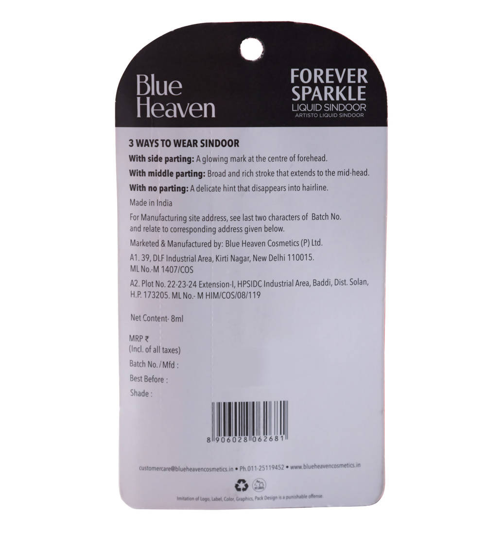 Blue Heaven Forever Sparkle Liquid Sindoor Maroon | Grocsy