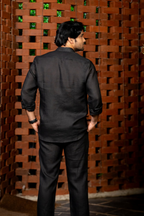 Linen Black Summer Breeze Shirt By Hilo Design | Grocsy