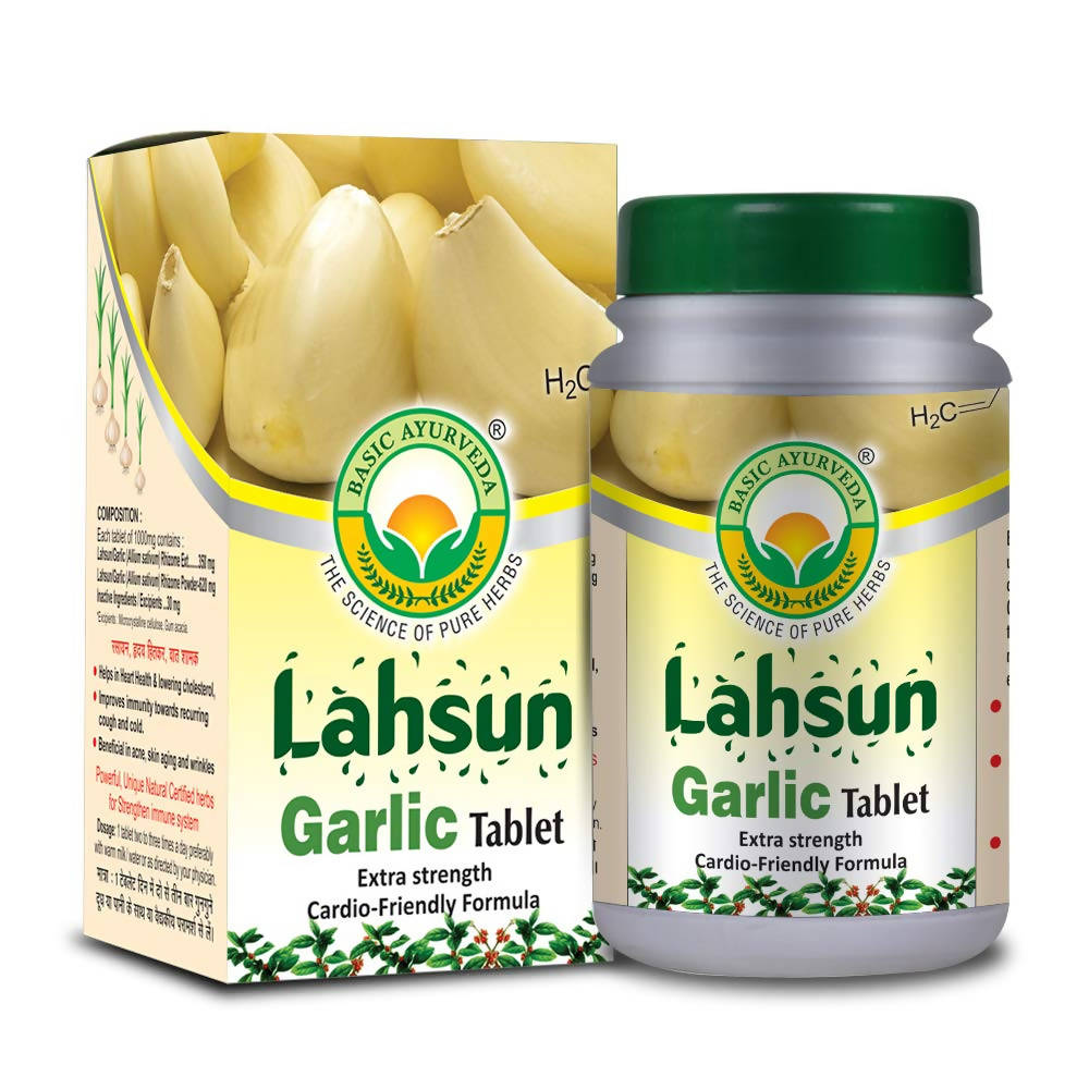 Basic Ayurveda Lahsun Garlic Tablet | Grocsy