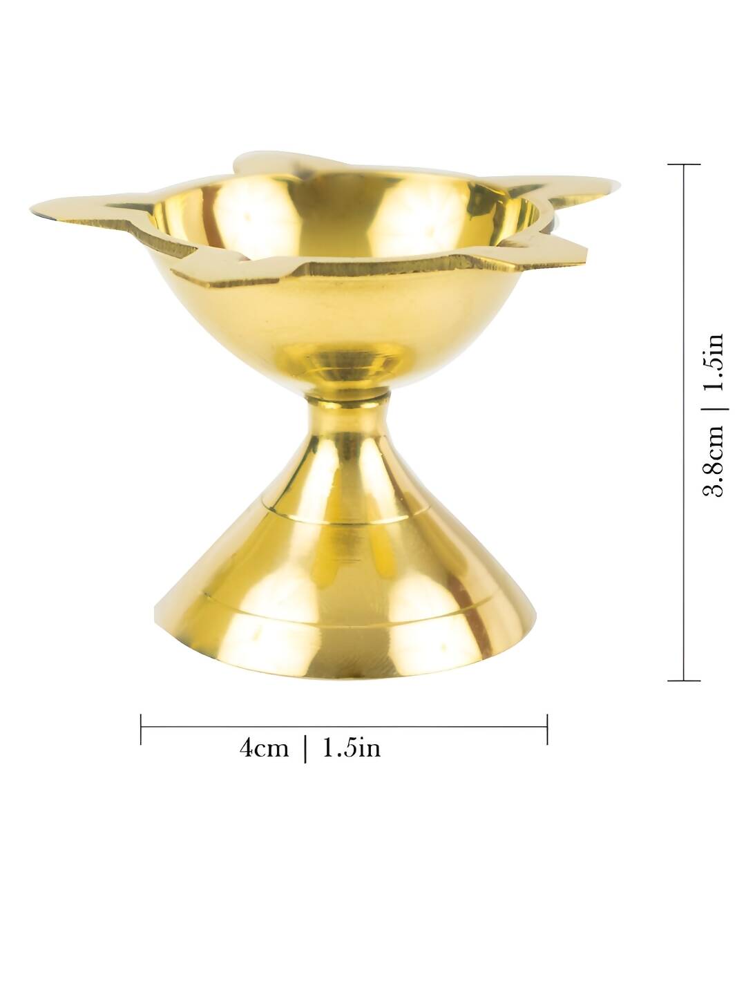 Spillbox Gold-Toned Brass Diya Pooja Essential | Grocsy