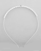 VOJ Silver Plated AD Studded Hairband | Grocsy