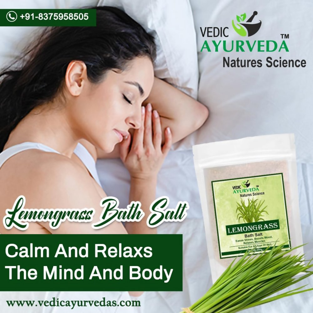 VedicAyurveda Lemongrass Bath Salt | Grocsy