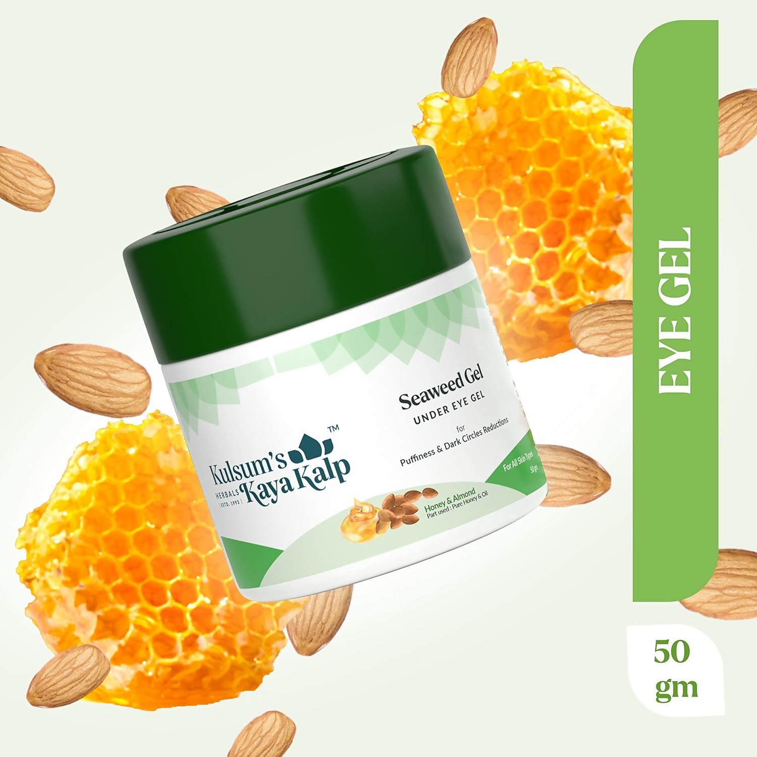 Kulsum's Kaya Kalp Seaweed Gel For Under Eye Dark Circle & Puffiness Reduction | Grocsy