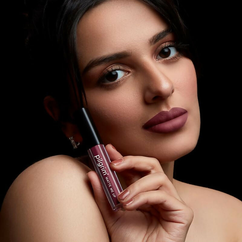 Pilgrim Liquid Matte Lipstick with Hyaluronic Acid - Berry Tease | Grocsy