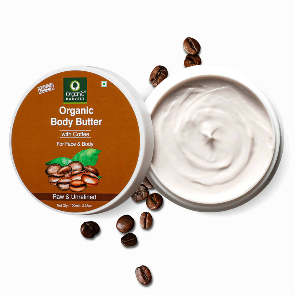 Organic Harvest Organic Body Butter With Coffee For Face & Body | Grocsy