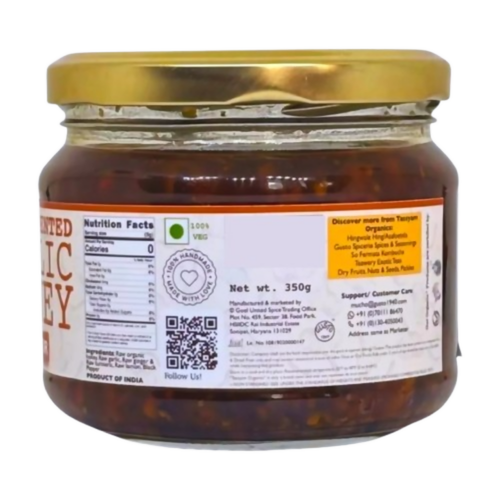 Tassyam Organics Fermented Garlic Honey Elixir with Ginger & Turmeric | Grocsy