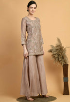 Joban Fashion Coffee Chanderi Kurta Set | Grocsy