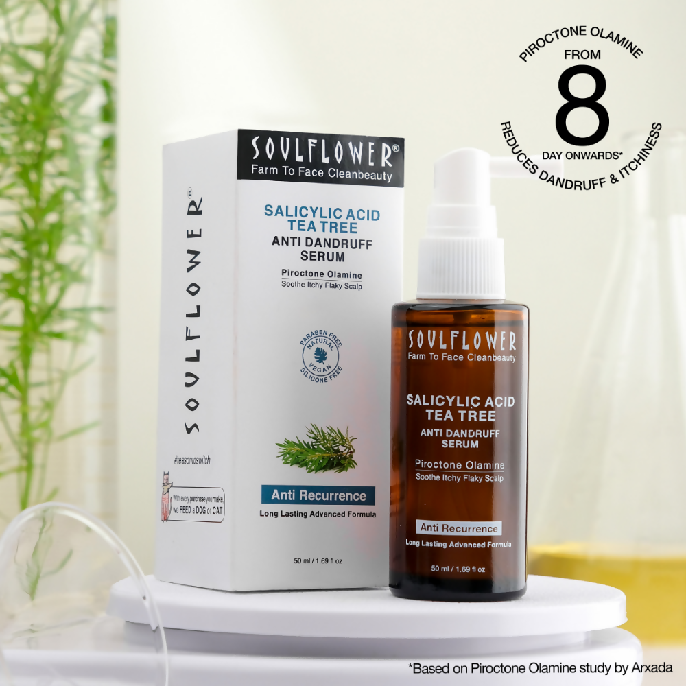 Soulflower Anti Dandruff Hair Serum with Salicylic acid | Grocsy
