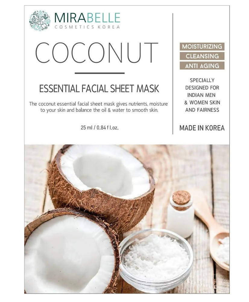 Mirabelle Korea Coconut Essential Facial Sheet Mask | Grocsy