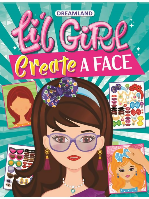 Dreamland Publications Lil Girl Create A Face-Activity Book For Kids | Grocsy
