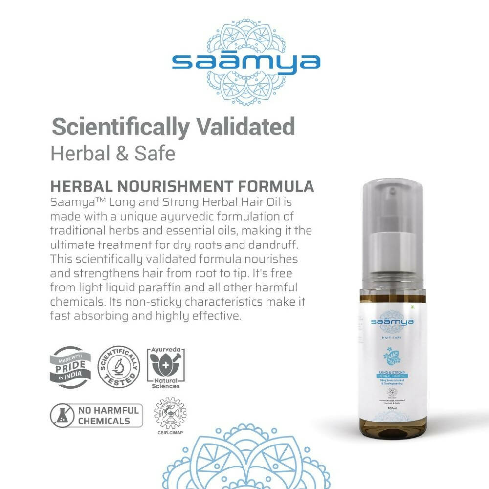 Saamya Long & Strong Herbal Hair Oil | Grocsy