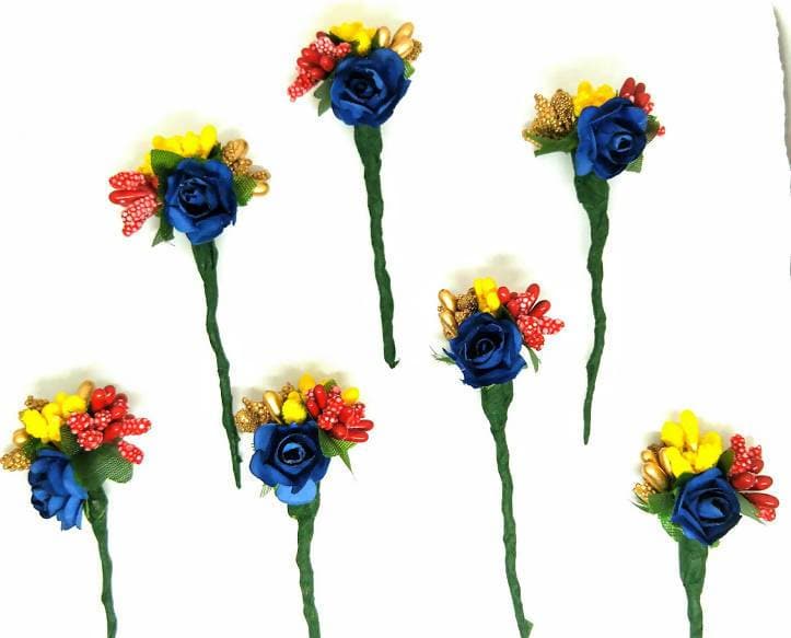 Beautiful Multicolor Flower Hair Brooches | Grocsy