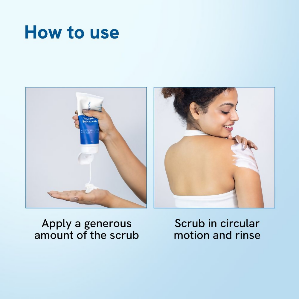 BeBodywise 10% AHA Lactic Acid Body Scrub | Grocsy