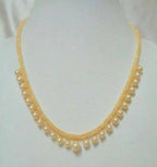Gold Designer Pearls Necklace | Grocsy