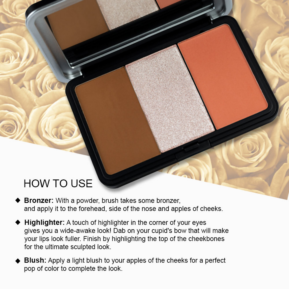Daily Life Forever52 Glambo - Contour Highlighter Blush Palette - Golden Rose | Grocsy